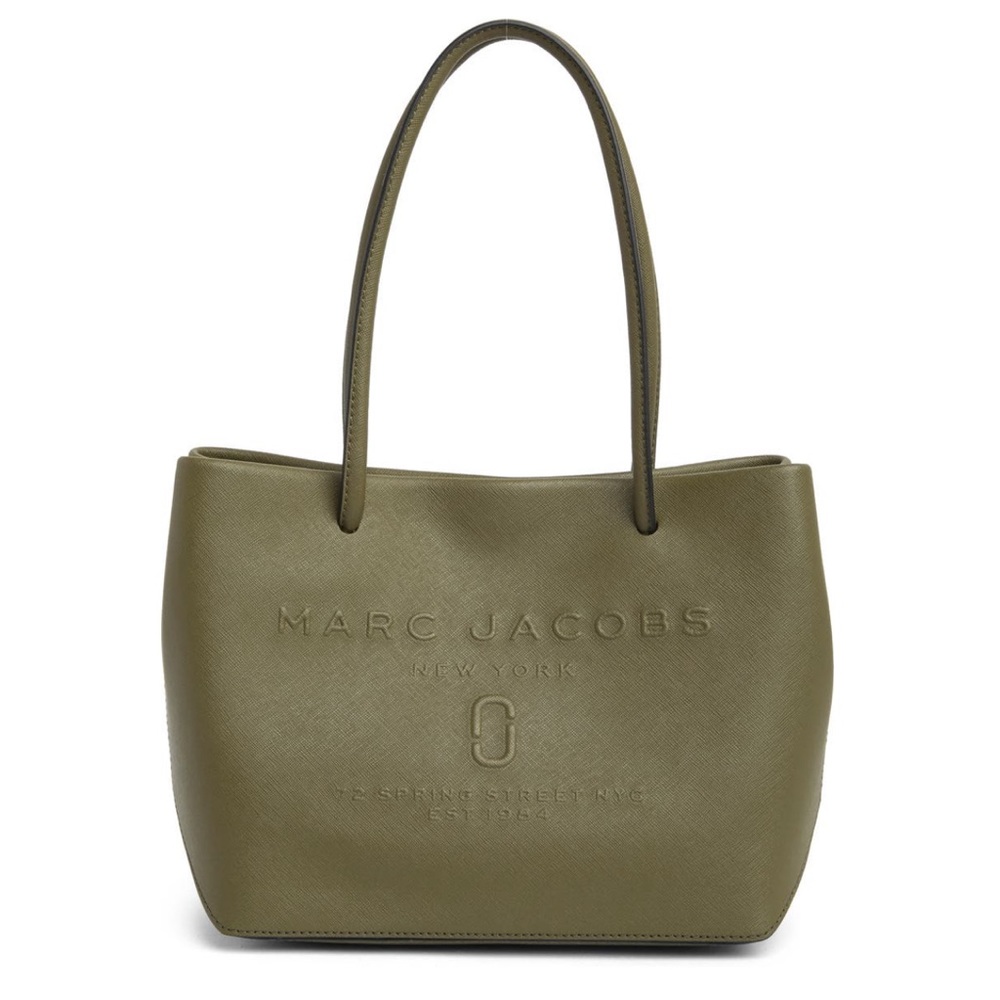Marc Jacobs Logo Embossed Saffiano Leather Small Tote - Beech - Picture 1 of 8